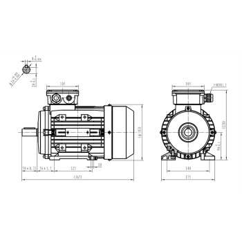 Silnik elektryczny 1,5kW 900 obr/min. 90B3